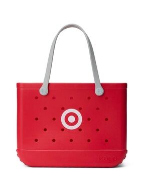 Target x Bogg Bag Red Tote with Gray Handles